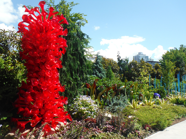 tall red sculpture